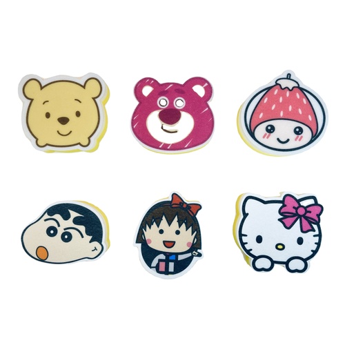 Bear Cartoon Shaped small cleaning sponge set Scrub Foam Prevent Utensil Surface for kitchen cleaning sponge plate spong