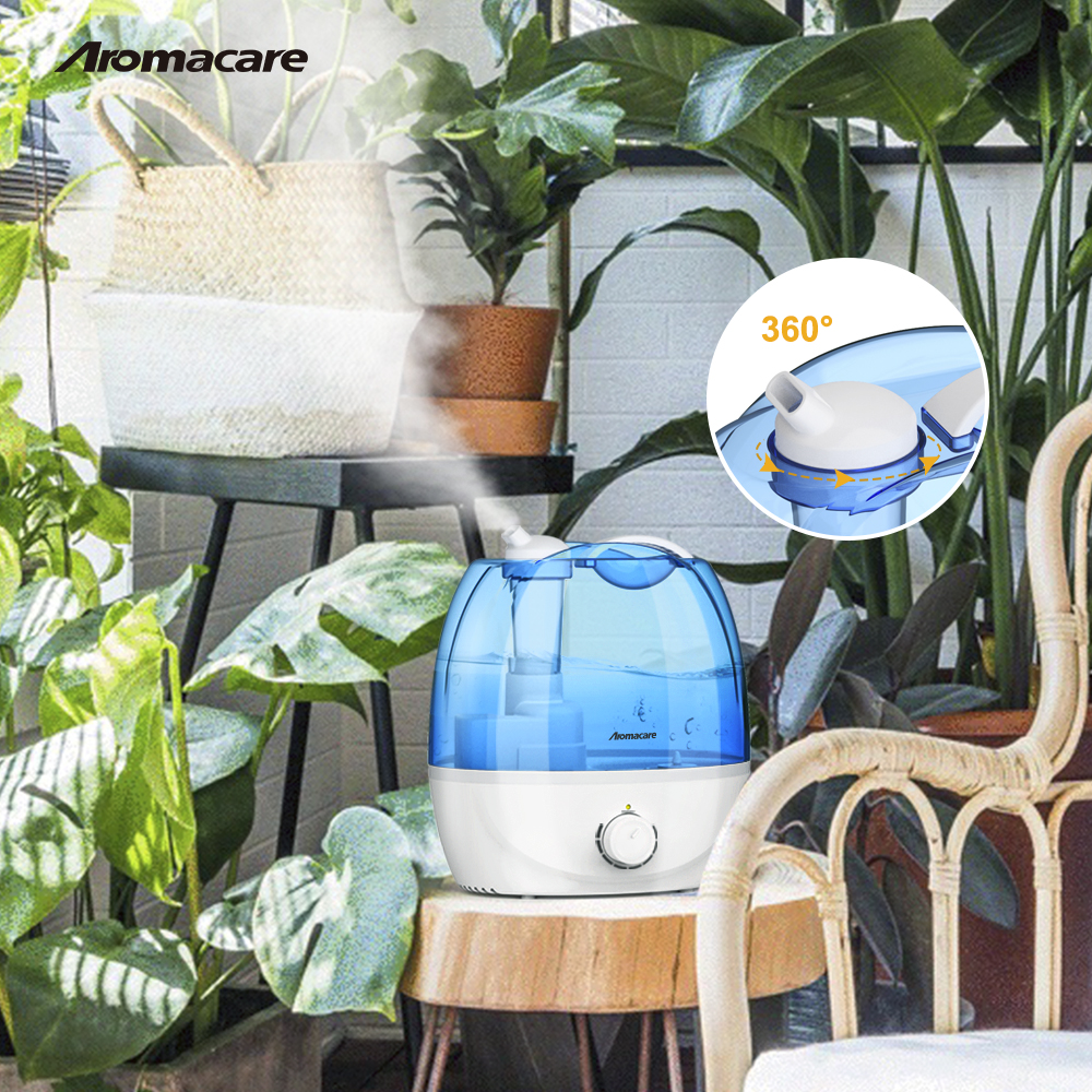 Cool Mist 2.6L 28dB Whisper-Quiet Ultrasonic Humidifier  For Bedroom