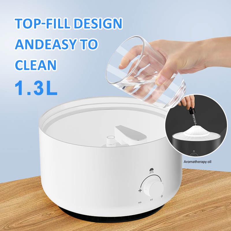 Luxury Smart Big Scent Nebulized Therapy Oil 3D Jellyfish Aromatherapy Humidifier Smoke Puffing Ring Aroma Machine Diffu
