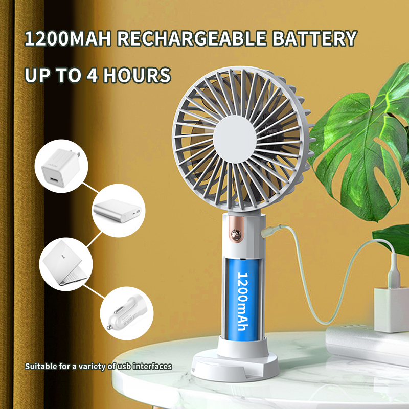 WYWD   Bulk 3 in 1 Personal Small Portable Hand Held Table Usb Charging Fan Rechargeable Mini Handheld Fa