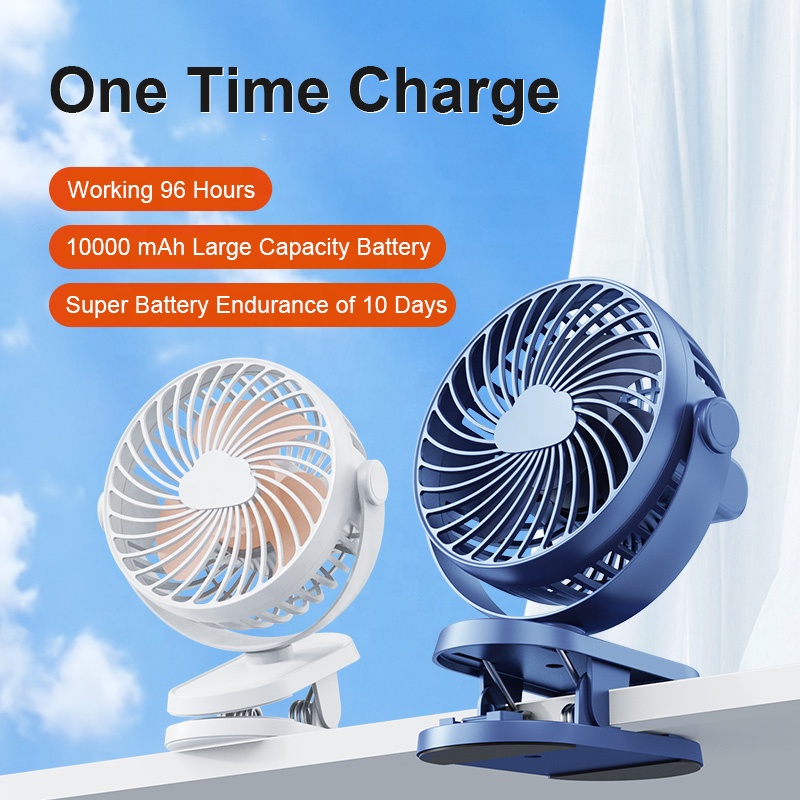 2023 Hot Selling 18650  Battery Operated  Rechargeable  Portable Clip On Desk Top Small Fan