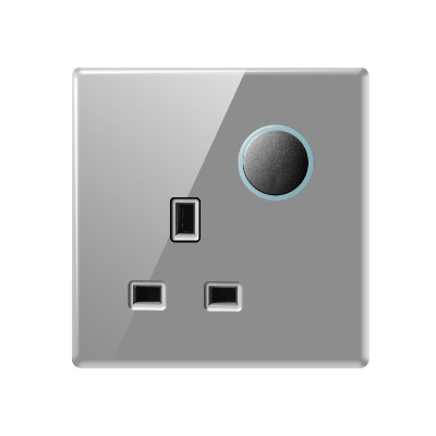 High quality UK standard double switched double socket outlet 250V 13A electric wall socket