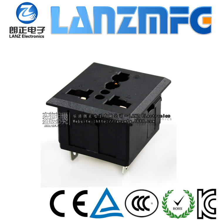 LZ-F-T3 2P Phosphorus copper UPS Power Outlet AC socket IEC INLET Universal