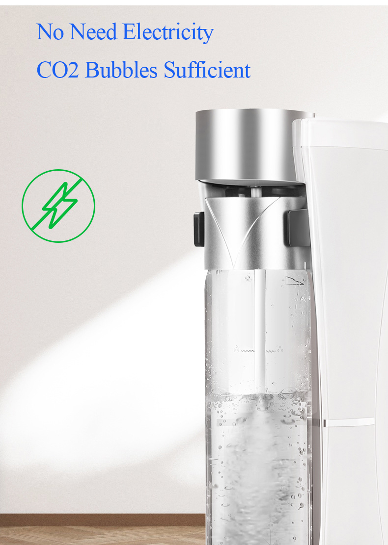 Plastic Bottle for Sparkling Bubble Water Soda Carbonated Drink Maker 1L CO2 Gas Mixing Bottle for Business Store