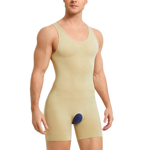 Seamless men's sleeveless Body Shapewear Slim-fit compression bodysuit Shapewear belly pajamas