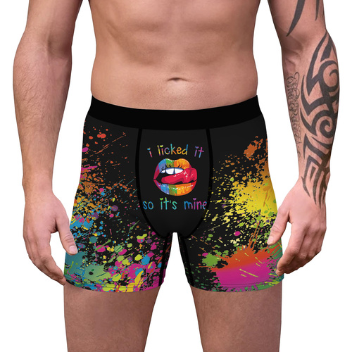 High quality Knitted Printing  shorts High Elastic Waistband soft  Mens boxer briefs Underwear Man