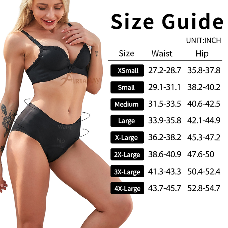 Max10 4 layers 55ml leakproof high waist underwear period panties women seamless menstrual underpants culotte menstruell