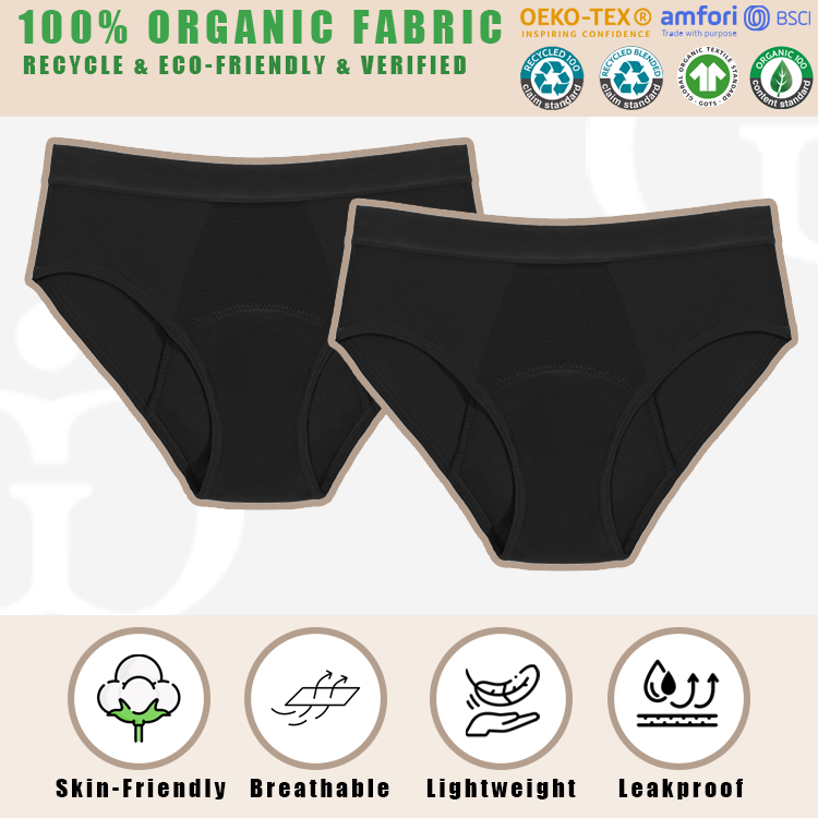 4 Layers Colorful Bamboo Bragas Menstruales Super Absorbent Lining Leakproof Physiological Period Menstrual Panties Unde