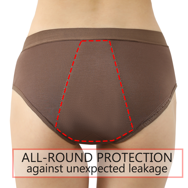 4 Layers Colorful Culotte Menstruelle Bamboo Absorbent Leakproof Menstrual Underwear 