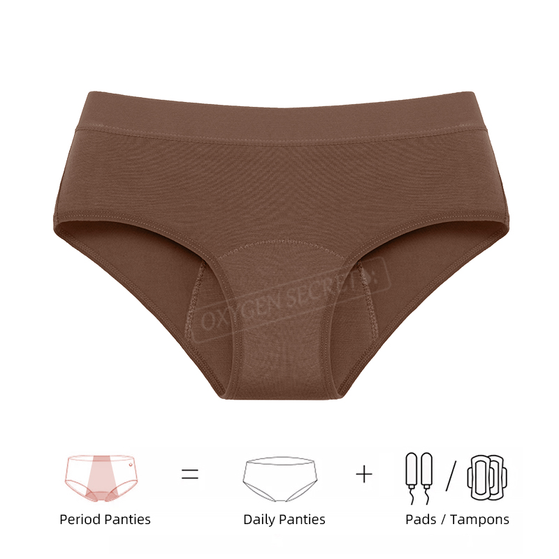 4 Layers Colorful Culotte Menstruelle Bamboo Absorbent Leakproof Menstrual Underwear 