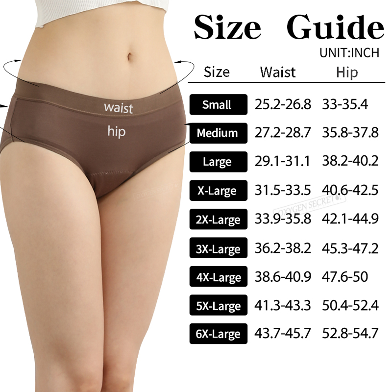 4 Layers Colorful Culotte Menstruelle Bamboo Absorbent Leakproof Menstrual Underwear 