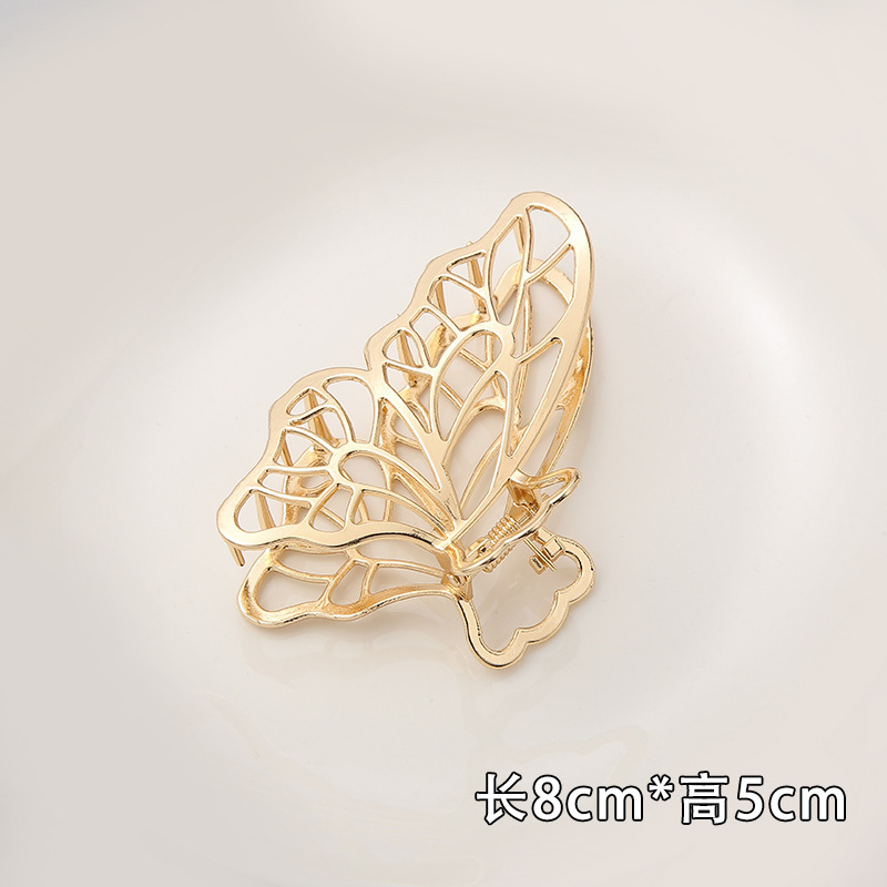 New Arrival Popular Simple Transparent Hair Claw Clip Geometric Colorful Hollow Bath Women Hair Accessories