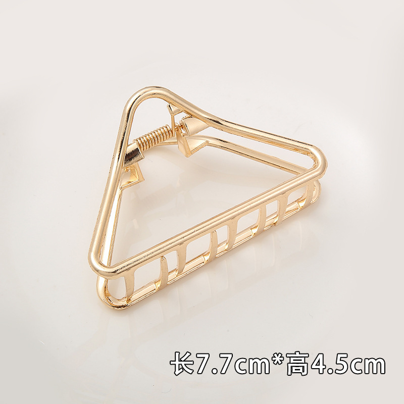 New Arrival Popular Simple Transparent Hair Claw Clip Geometric Colorful Hollow Bath Women Hair Accessories