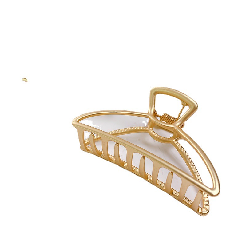 New Arrival Popular Simple Transparent Hair Claw Clip Geometric Colorful Hollow Bath Women Hair Accessories
