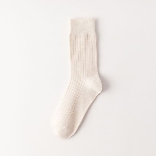 Autumn and Winter Solid Color Mid Tube Cotton Breathable Sweat Absorbing Women's  Hosiery Plain Socks