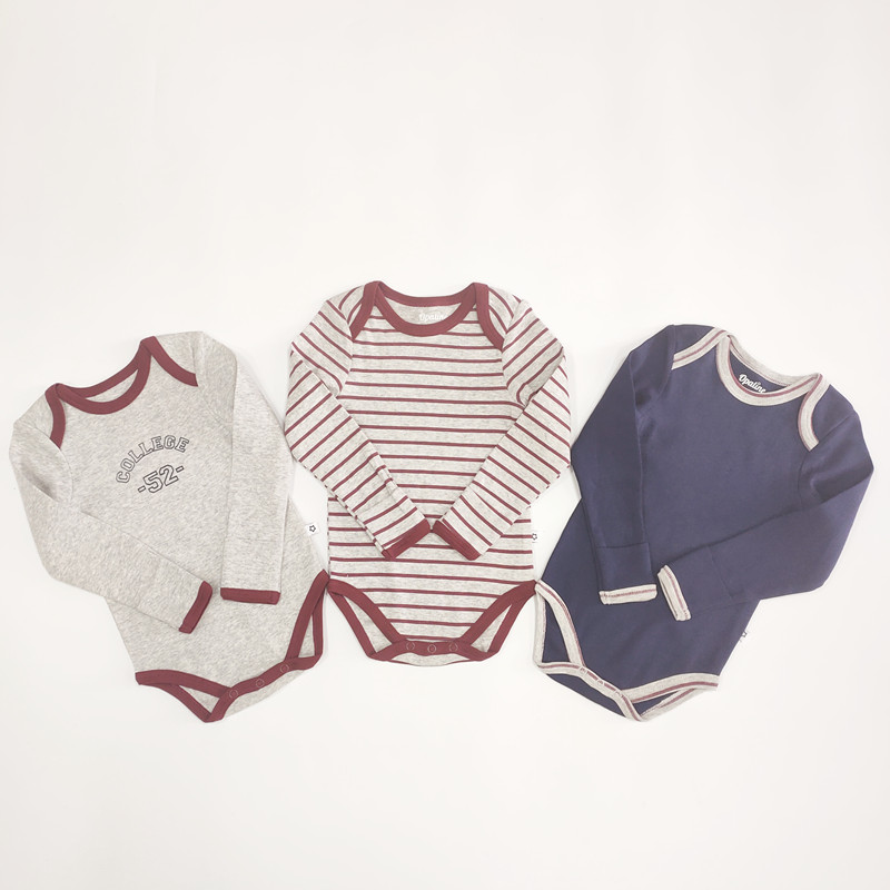 Cheap Price Cute Long Sleeve Jumpsuit Set 3 Pieces Boys' Rompers Baby Bodysuit