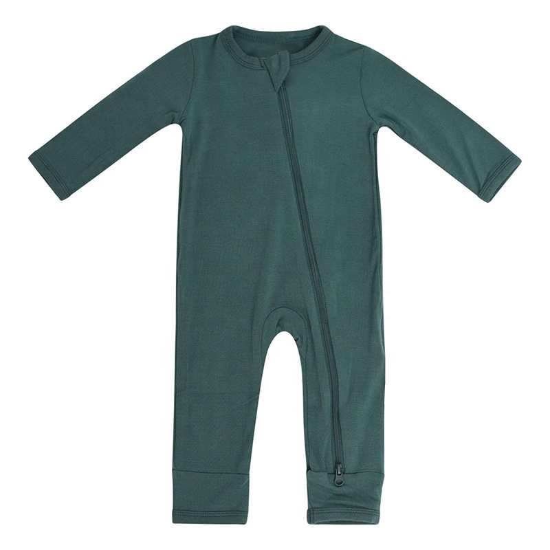 2023 Baby Romper Bamboo Fiber Baby Boy Girl Clothes Newborn Zipper Jumpsuit Solid Long-Sleeve Baby Clothing 0-24M