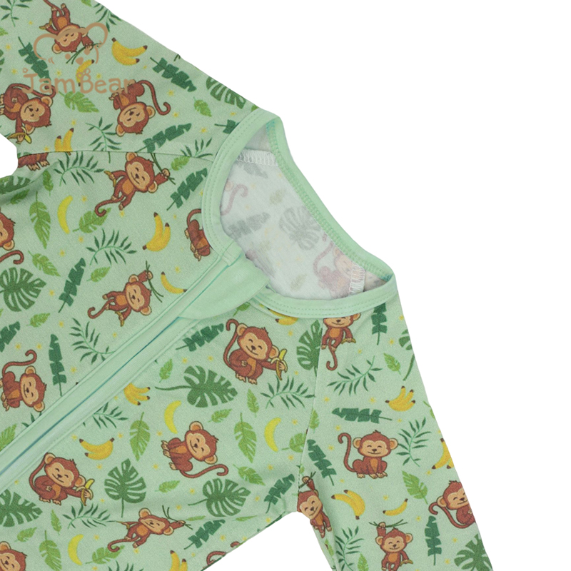 baby rompers two way zipper Eco-friendly infant sleepsuit long sleeve baby jumpsuit organic bamboo toddler romper