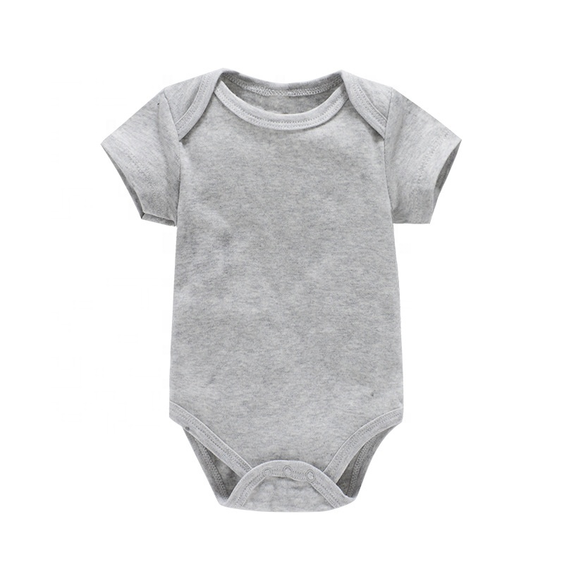 Short sleeve summer 100% cotton knit baby bodysuits clothes newborn jumpsuit baby boys'rompers(old)