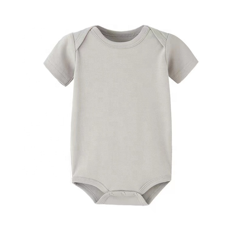 Short sleeve summer 100% cotton knit baby bodysuits clothes newborn jumpsuit baby boys'rompers(old)