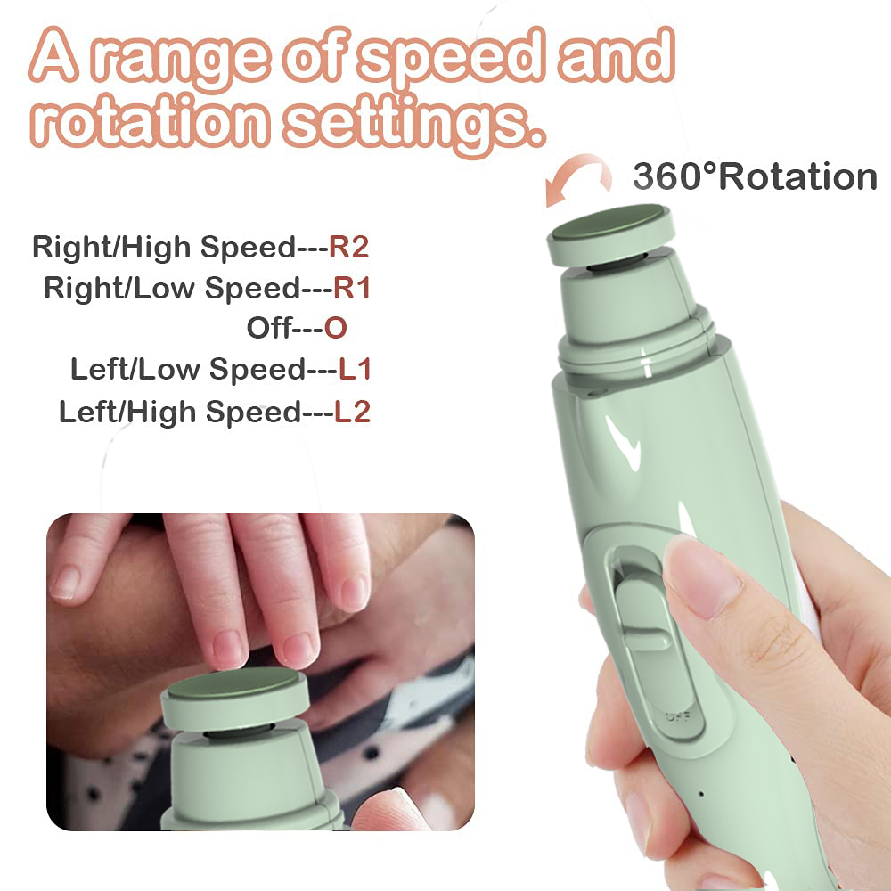new arrival  baby nail care grooming kit 2 in 1  electric baby kids trimmer nail care  with LED lights