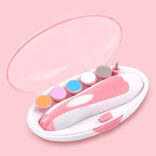 6in1 New Baby Electric Nail Trimmer Kid Nail Polisher Tool Baby Care Kit Manicure Set Easy To Trim For Newborn