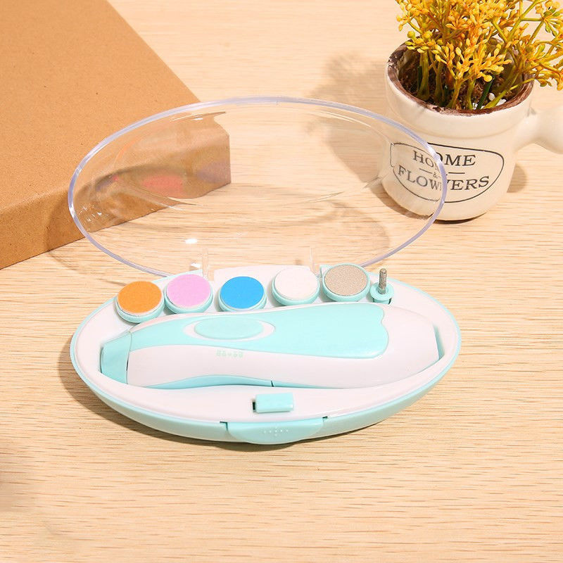 6in1 New Baby Electric Nail Trimmer Kid Nail Polisher Tool Baby Care Kit Manicure Set Easy To Trim For Newborn