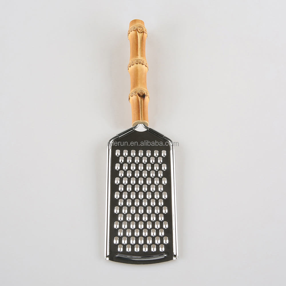 Stainless Steel Bamboo Root Wood Handle Ginger Lettuce Potato Carrot Vegetable Shredding Board Lemon Zester Cheese Grate