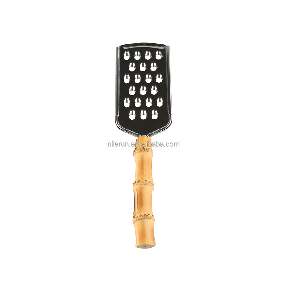 Stainless Steel Bamboo Root Wood Handle Ginger Lettuce Potato Carrot Vegetable Shredding Board Lemon Zester Cheese Grate