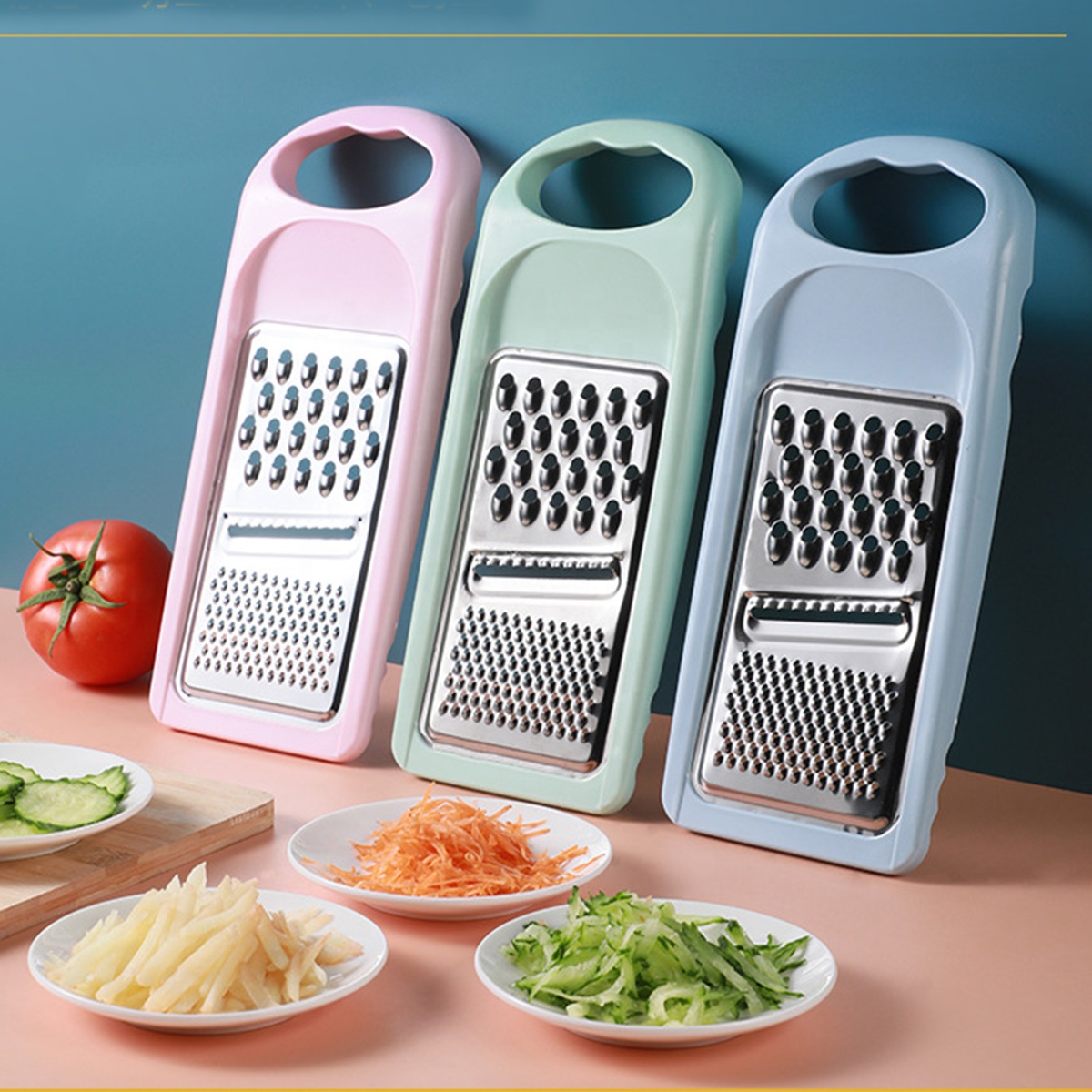 Multifunctional Plate Zester Vegetable Slicer Grater Chopper Cheese Plastic Grater