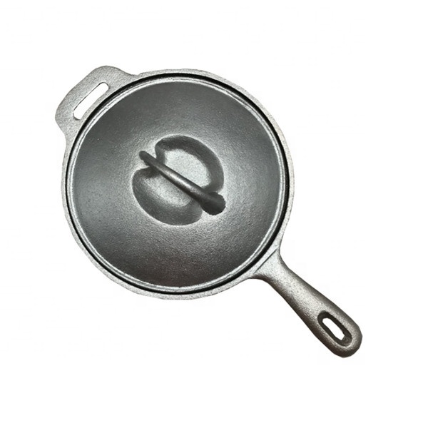 19/21CM Cast Iron Milk Pot Uncoated Non-Stick Household Multi-Function Soup Pot Baby Food Supplement Pot
