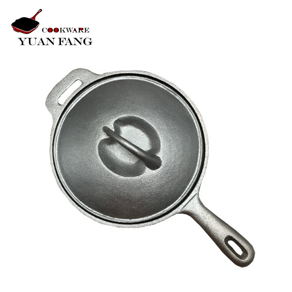 19/21CM Cast Iron Milk Pot Uncoated Non-Stick Household Multi-Function Soup Pot Baby Food Supplement Pot