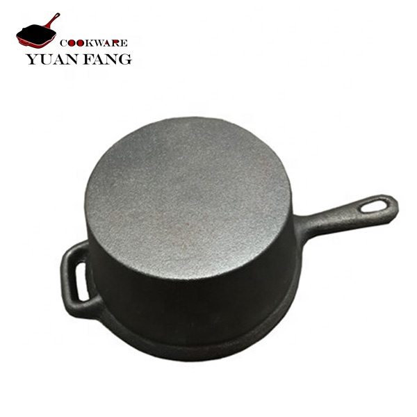 19/21CM Cast Iron Milk Pot Uncoated Non-Stick Household Multi-Function Soup Pot Baby Food Supplement Pot