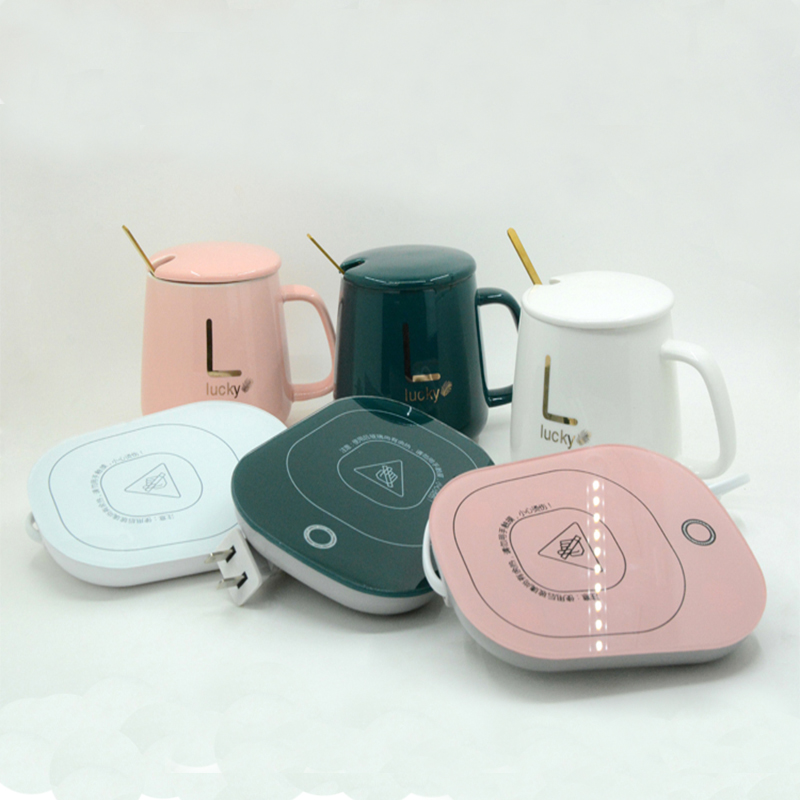 Electric Mug Warmer Heater Pad for Christmas Gifts Coffee, Tea, Milk Mug Warmer with US Plug, Portable Cup Heater