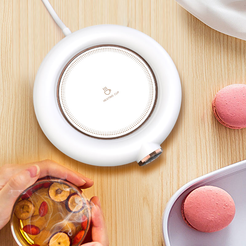 Smart USB Gravity Sensor Electric Mug Heater Desktop Beverage Warmer for Tea & Coffee Cups