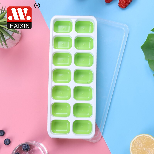 BPA-free Plastic 16 Cavities Ice Cube Trays With Lid Ice Molding Trays