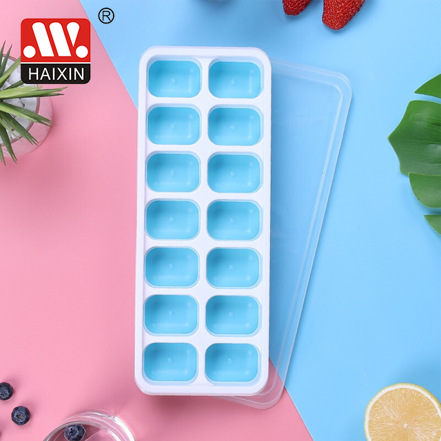 BPA-free Plastic 16 Cavities Ice Cube Trays With Lid Ice Molding Trays