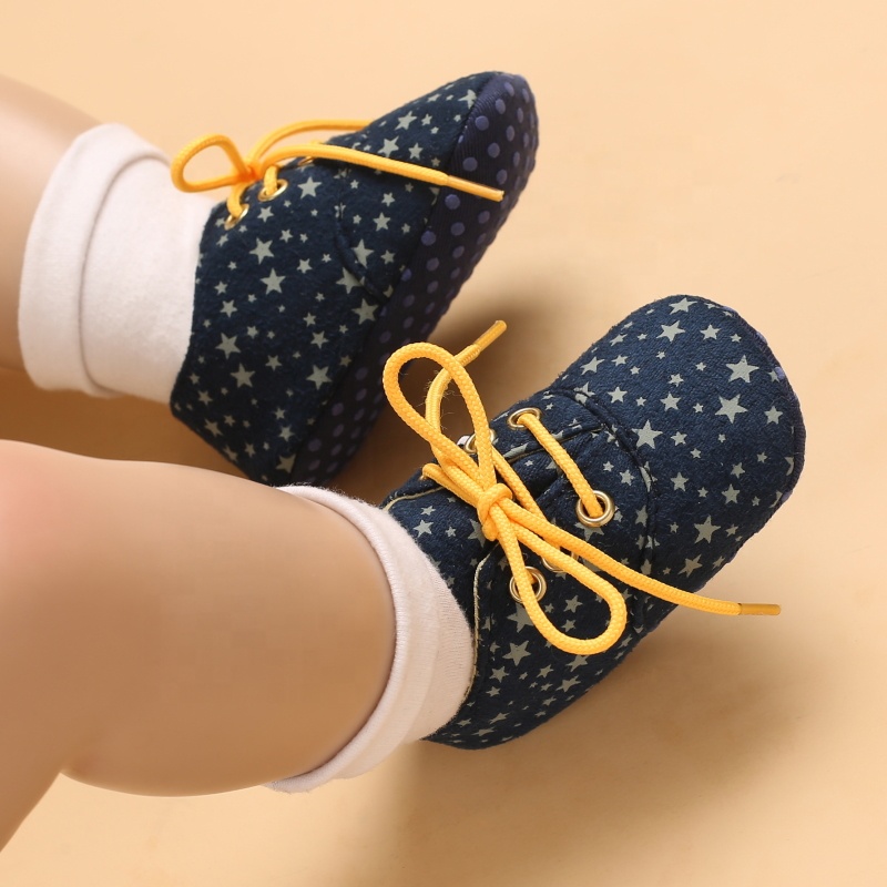 Gender Neutral Soft Sole Non Slip Casual Shoes for Babies & Toddlers 0-1 Year Lace Up Infant Footwear