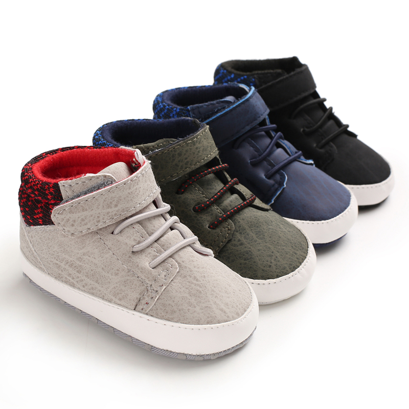 Baby Soft Sole Non Slip Casual Shoes PU Leather Toddler Footwear for Boys