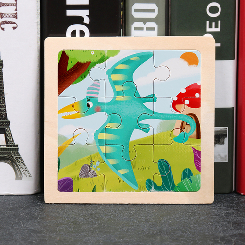 Children's wooden puzzle animal puzzle game for early childhood children learning toys 6 sets random