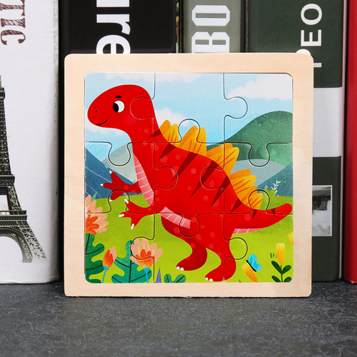 Children's wooden puzzle animal puzzle game for early childhood children learning toys 6 sets random