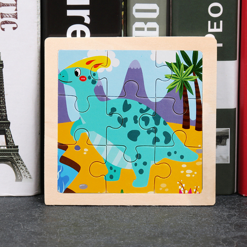 Children's wooden puzzle animal puzzle game for early childhood children learning toys 6 sets random