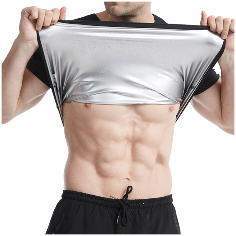 Men's Heat Trapping Shirt Sweat Sauna Suits Shapewear Top Slimmer Sauna Vest Waist Trainer Slimming
