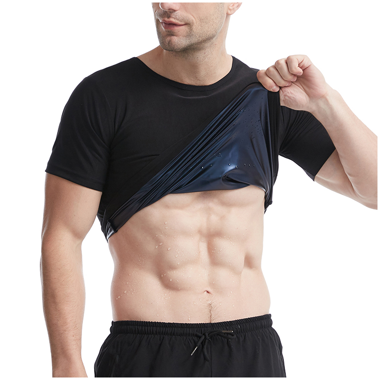 Men's Heat Trapping Shirt Sweat Sauna Suits Shapewear Top Slimmer Sauna Vest Waist Trainer Slimming