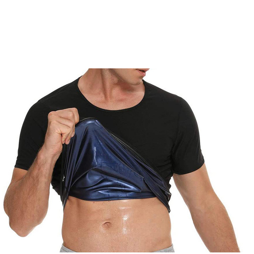 Men's Heat Trapping Shirt Sweat Sauna Suits Shapewear Top Slimmer Sauna Vest Waist Trainer Slimming