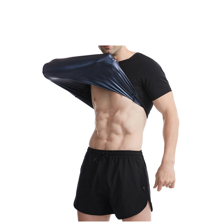 Men's Heat Trapping Shirt Sweat Sauna Suits Shapewear Top Slimmer Sauna Vest Waist Trainer Slimming