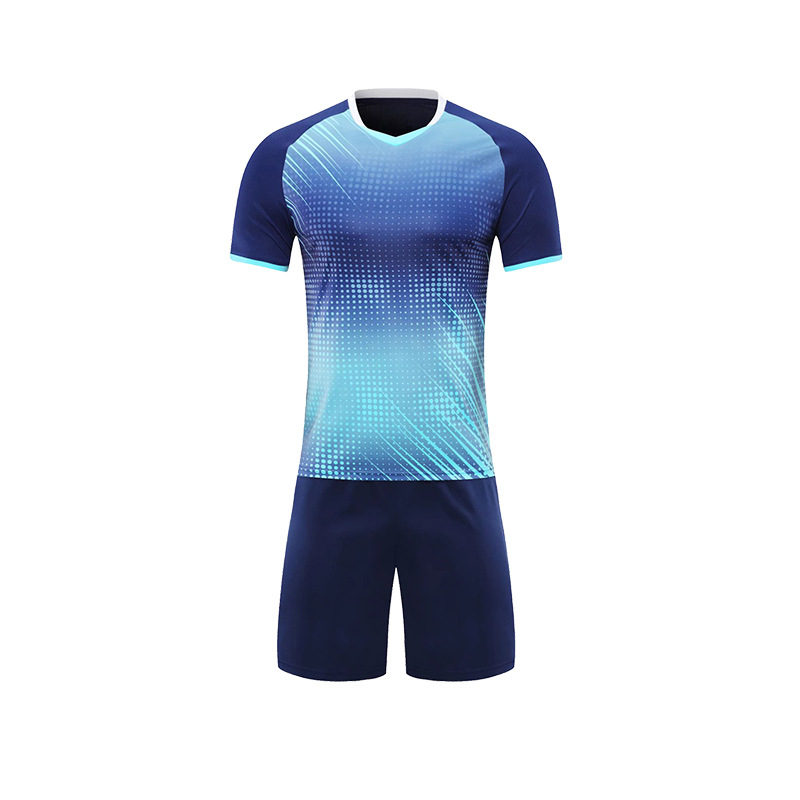 Football Suit Men's and Women's Adult Children's Breathable Suit Sized Training Game Team Suit Short Sleeve Jersey