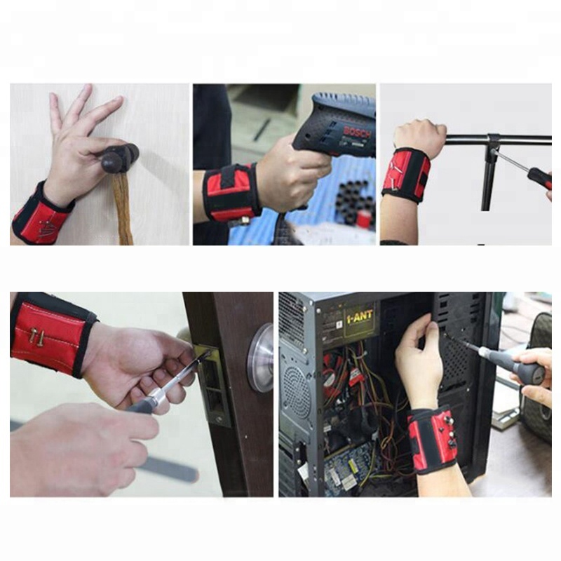 China supplier  Hand holding Tools Nylon Magnetic Wristband For  Holding Tools