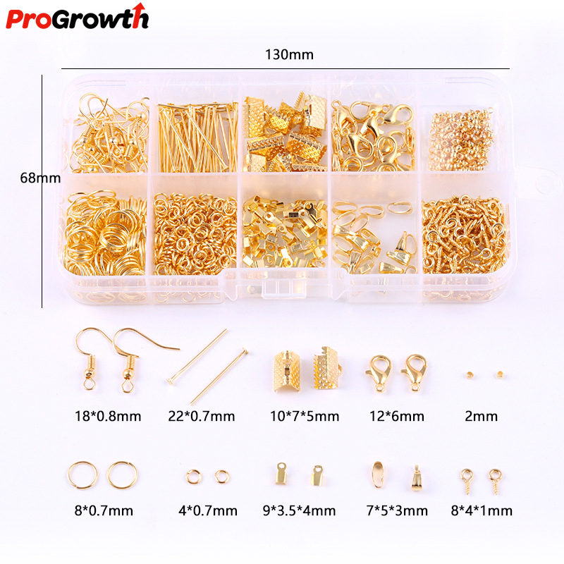 Jewelry Findings Tools Kit Earring Hooks Lobster Accessories Clasp Long Nose Pliers Jewelry DIY Making Hand Tools