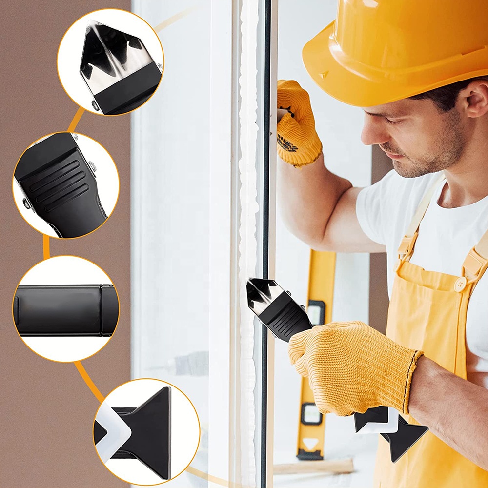 Hot Sale 3 in 1 Silicone Sealant Replace & Removal Tool  Caulking Tool Kit with 4 pcs of Sealant Tool